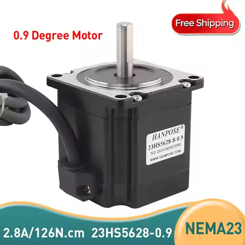 1PCS Nema23 Stepper Motor 23HS5628-0.9 degrees 2.8A 126N.CM 4-lead 57 Series motor for ISO CNC Laser
