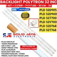 BACKLIGHT TV LED POLYTRON 32 INC PLD 32D905 32D900 32T700 32T768 LAMPU BL 7K 3V 7 KANCING 7LED 7K PL