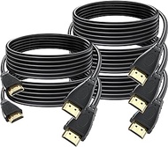 MOSIMLI HDMI 2.0 Cable 8FT 5-Pack, 4K@60Hz UHD, High Speed HDMI Cable Male to Male Adapter for ARC &amp; CL3 Rated | for Soundbar, Laptop, Monitor, PS5, PS4, Xbox One, Fire TV, etc…