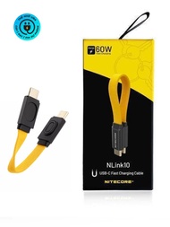 Cáp sạc nhanh Nitecore NLink10 USB C to C hít nam châm dây bện dẹt