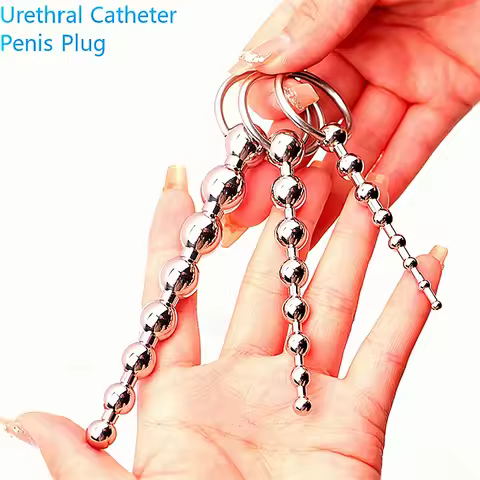 Metal Urethra Plug Dilator Round Bead Horse Eye Uretal Stimulation Stimulator Male Masturbation Adul