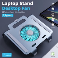 Foldable Laptop Stand with Cooling Fan Ergonomic Notebook Cooler Laptop Riser Adjustable Aluminum Li