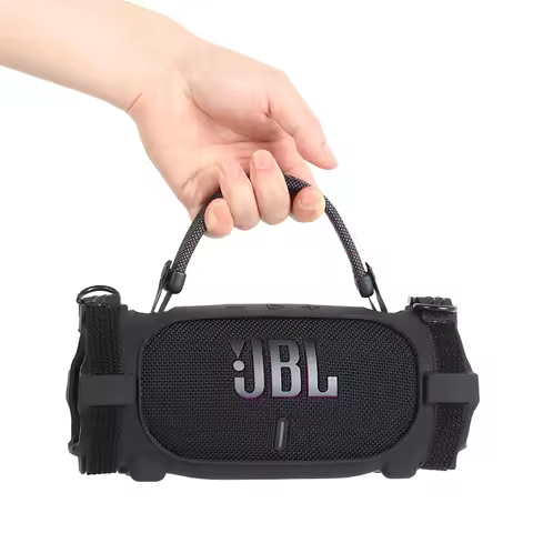 Soft Silicone Case Cover for JBL Charge 6 Bluetooth Speaker, Protective Sleeve Cover with Shoulder S
