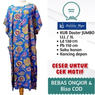 DASTER LENGAN PENDEK JUMBO L3 ADEM BUSUI KANCING DEPAN KENCANA UNGU