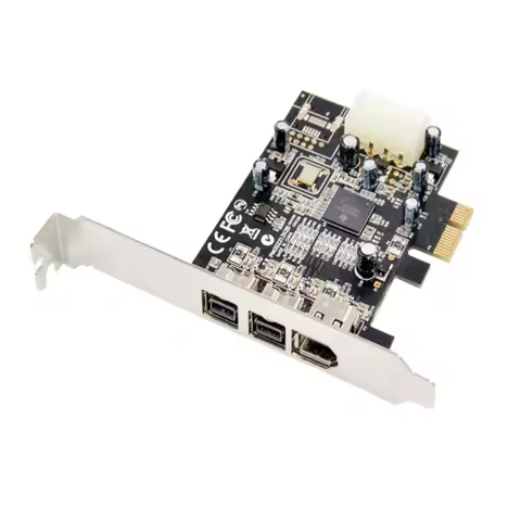 Freeshipping PCIE Combo 2x 1394b + 1x 1394a Firewire Ports PCI-Express Controller Card 1394 card TI 