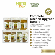 Nutri Pure 7-in-1 Complete Seasoning Bundle Seaweed Turmeric 13 Spice 5 Spice Cinnamon Sichuan Peppe
