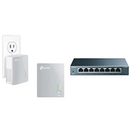 TP-Link AV600 Powerline Ethernet Adapter & TP-Link 8 Port Gigabit Ethernet Network Switch