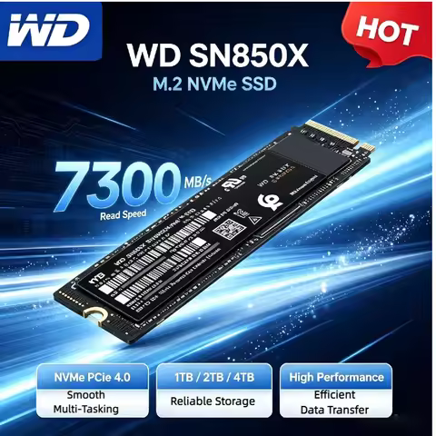 Original Western Digital WD SN850X M.2 2280 Internal Solid State Drive PCIe 4.0x4 NVMe SSD 1TB 2TB H