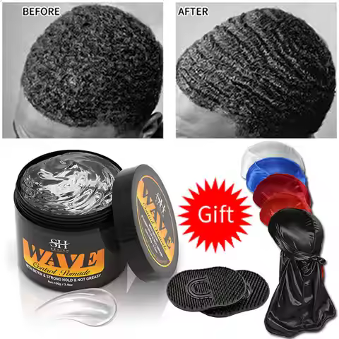 Edge Control Hair Gel Wavy Frizz Control Gelatin For Curly Hair Anti-Hair Loss Pomade Hair Styling N