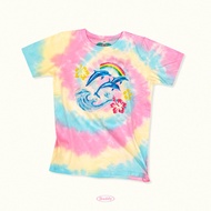 DADDY | Rainbow Dolphin T-Shirt เสื้อยืดมัดย้อมสีพาสเทล สกรีนลายปลาโลมา กับ สายรุ้ง สุดน่ารัก