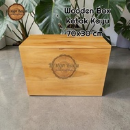 Wooden box 70x30 cm wooden crate lid wooden crate storage box