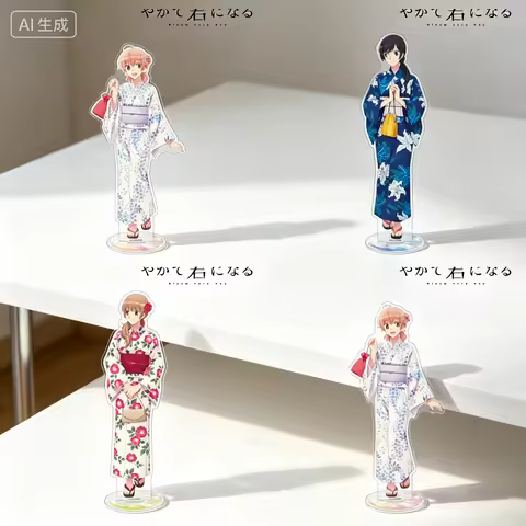 GL Anime Bloom Into You Yuu Koito Touko Nanami Human-shaped Acrylic Stand Model Plate Keychains Desk