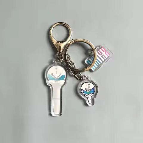 KPOP Star NMIXX KEP1ER Acrylic Lightstick Keychain Mobile Phone Cord Pendant Birthday Present Fan Co