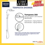 Grohe Tempesta 250 Shower System with Diverter Chrome Colour (26 675 001)