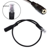 30cm 3.5mm Smartphone Headset to RJ9 Plug Converter Adapter Cable for Telephone