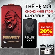 Realme C67 full screen anti-peeping tempered glass | Cowcase screen protector