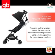Gb Pockit Plus ALL TERRAIN Baby Stroller World Lightweight Stroller with Reclining Seat From 6m+ to 22kg - VELVET-BLACK