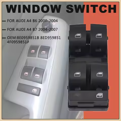 8ED959851 For Audi A4 B6, B7 Driver Side Electric Master Window Control Switch 8E0959851B 8E0959851D