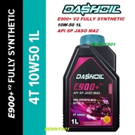 DashOil Ester+ E900+ V2 4T 10w50 1L Fully Synthetic SP Motor Minyak Hitam Pelincir Motosikal Modi