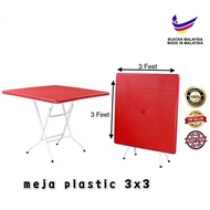 Foldable Square Table / Meja lipat 3 x 3/Meja lipat 2x3  / 3 x 3 Round Table