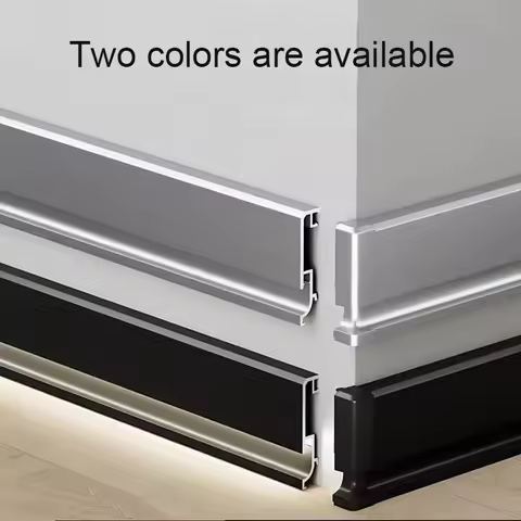 LED Skirting Aluminum Profile H60/80mm Baseboard Line Lamp Surface Mounted Wall Corner Stair Board L