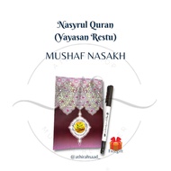 Mushaf Nasakh Yayasan Restu Beserta Pen Khat Buku Hafaz dan Tulis Mushaf Free Wish Card Giftbox Athi