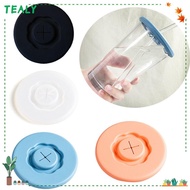 TEALY 3PCS Silicone Cup Lid, Universal Soft Cup Dustproof Cover,  Leakproof Seal Diameter 95mm Tea C