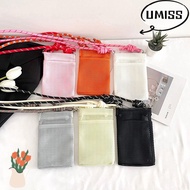 UMISTYDREAM9IQ0 Mesh Bag, Hollow Polyester Mobile Phone Bag, Sweet Storage Solid Color Wallet for Su