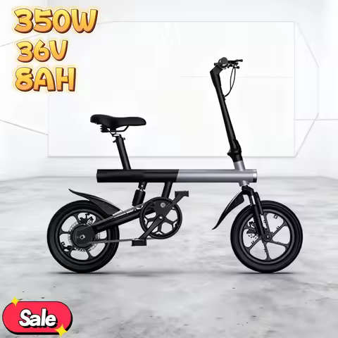 T14-inch electric bicycle with 350W power 36V 8AH battery, multiple color options, electric bike is 