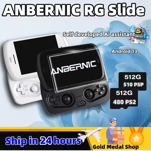 ANBERNIC RG Slide Video Game Consoles 4.7'' LTPS InCell 120Hz Touchscreen DP Output Unisoc Processor
