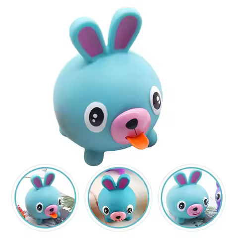 Pink Piggy Squeak Decompression Toys Children Squeeze Rabbit Plush Stress ReliefToy Elastic Baby