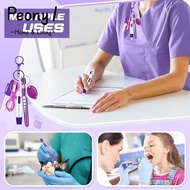 PEONY1 Nurse Pen Pack, Lanyard Keychain Nurse Badge Set, Retractable Portable Nurse Badge Clip