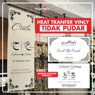 DIY Kain Rentang Klasik TUNANG / KAHWIN - banner kain belacu | kain backdrop | akikah | majlis