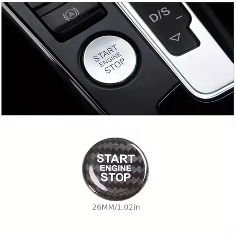 Suitable For Audi A3 A4 A5 A6 A7 A8 B8 B9 B6 C6 Q2 Q3 Q5 Q7 TT real Carbon Fiber One-button Start Pr