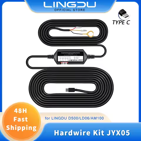 JYX05 Hardwire Kit With Type-C Port For LingDu D100/D500/LD06/LD05/LD02/LD08/AM100 Low Vol Protectio
