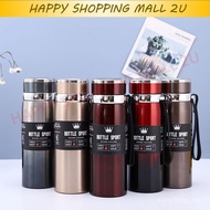 Keluli Tahan Karat 1000ML Botol Termos Portable Sling Cawan Air Vakum Kapasiti Besar 1L Thermos Bott