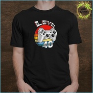 40 Year Old Gifts Level 40 Unlocked Video Game 40Th Birthday Unisext-Shirt