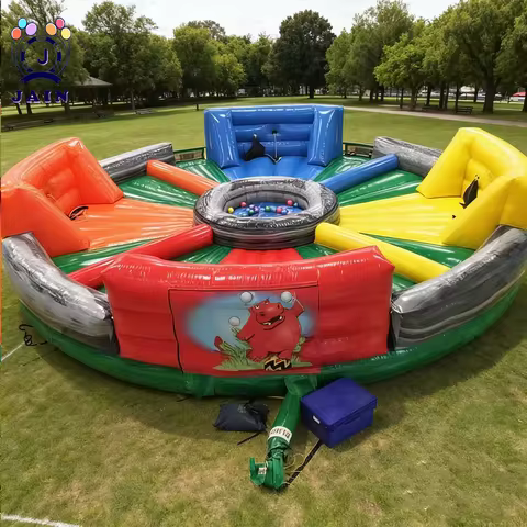 8m Dia Giant Hungry Hippo Bungee Run Inflatable Sport Game Large Outdoor Inflatable Recreations Play