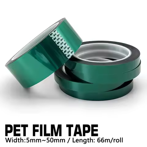 Green Polyester Hi-Temp Masking Tape PET Tape Adhesive Ideal For Painting Powder Coating Circuit Boa