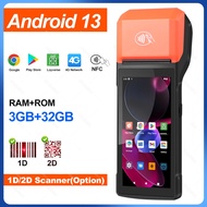 Terminal Pos Pegang Tangan Android 13/8.1 3g 4g Dengan Pencetak Terma 58mm Pengimbas 1d 2d Pembaca N