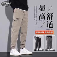 Simple Outdoor Cargo Pants Men Slim Fit Casual Plain Sweatpants Multi Pocket Jogger Pants