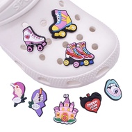 Cartoon Castle Jibitz for Kids Roller Skates Jibits Croc Charm Hockey Sports Croc Jibbits Shoes Accessories Shoe Charms Pin Decoration