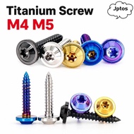 JPTOS Self Tapping Screw, Titanium M4 M5 Torx Umbrella Screw, Torx Drive GR5 Titanium Fastener