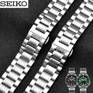 Seiko watch band steel belt male Seiko No. 5 small abalone canned green water ghost PROSPEX stainless steel female bracelet diving