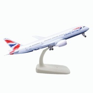 British Airways Boeing B787 Metal Plane Model with Wheels 20cm MB20066