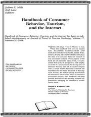 Handbook of Consumer Behavior, Tourism, and the Internet Juline E. Mills
