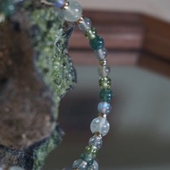 ll 自然之森 ll 葡萄石 拉長石 橄欖石 海藻石 手鍊手環 BR-00028