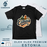 ESTONIA 3 SOUVENIR T-Shirt Cotton Combed 24s SOUVENIR PREMIUM GIFT
