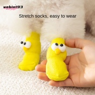 NOONOR 4pcs Dog Socks, Cute Big Eyes Puppy Shoes Cats Anti-Slip Shoes, Funny  Protector Cover Pet So