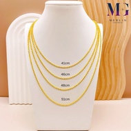 Merlin Goldsmith 22K 916 Gold Dainty Beaded Chain (2MM)